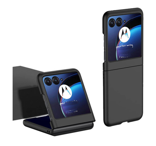 DAMONDY Case for Motorola Razr+ 2023,Moto Razr Plus 2023 Flip Phone Case,Thin Premium Hard Plastic Matte Finish Anti-Scratch Cover Cases for Motorola Razr+ 2023 -Black
