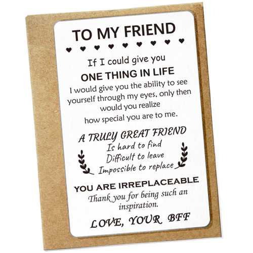 Kwtzkuo Best Friend Wallet Engraved Card, To My Bestie Card, Soul Sister Gifts, Best Friend Birthday Card,Friendship Cards for Women,Bestie Birthday Gifts For Women Kwtzkuo Best Friend Wallet Engraved Card, To My Bestie Card, Soul Sister Gifts, Best Friend Birthday Card,Friendship Cards for Women,Bestie Birthday Gifts For Women