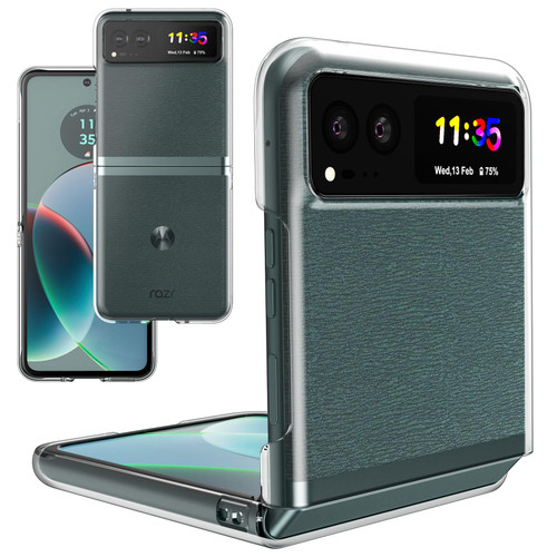 Foluu Case for Motorola Razr 2023 [Not fit Razr Plus 2023], Moto Razr 2023 Phone Case Clear, Hard PC Back Bumper Protective Shockproof Scratch Resistant Case for Motorola Razr 2023 (Crystal Clear)