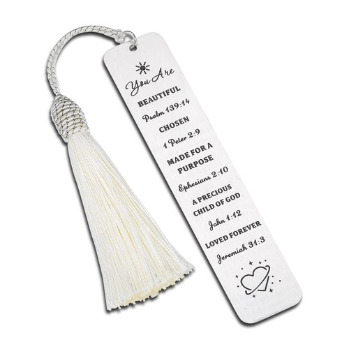 Inspirational Bible Verse Bookmark with Tassel Christian Gifts for Women Book Lover Book Club Gifts Bookmarks for Female Friend Girl Daughter Sister Bookworm Birthday Valentines Baptism Religious Gift Inspirational Bible Verse Bookmark with Tassel Christian Gifts for Women Book Lover Book Club Gifts Bookmarks for Female Friend Girl Daughter Sister Bookworm Birthday Valentines Baptism Religious Gift