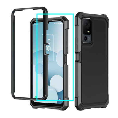 for TCL 40XL Case/TCL 40T Case/Jitterbug Smart 4 Case with Screen Protector,Frosted PC Back Soft Silicone Military Grade Full Body Protection Phone Case for TCL 40 XL/TCL 40 T/Lively Smart4 Black for TCL 40XL Case/TCL 40T Case/Jitterbug Smart 4 Case with Screen Protector,Frosted PC Back Soft Silicone Military Grade Full Body Protection Phone Case for TCL 40 XL/TCL 40 T/Lively Smart4 Black