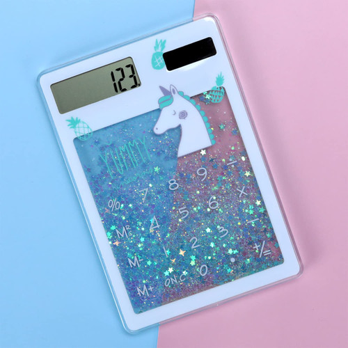 Small Cute Mini Calculators Christmas Unicorns Gifts for Girls Pocket Pink Kawaii Calculator Birthday Gift for Kids