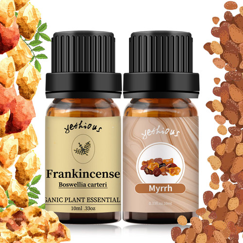 yethious Frankincense Myrrh Essential Oil 10ML Myrrh Essential Oils Gift Set, Aromatherapy Oil for Diffuser, Fragrance, Soap Candle Making (Frankincense + Myrrh) yethious Frankincense Myrrh Essential Oil 10ML Myrrh Essential Oils Gift Set, Aromatherapy Oil for Diffuser, Fragrance, Soap Candle Making (Frankincense + Myrrh)