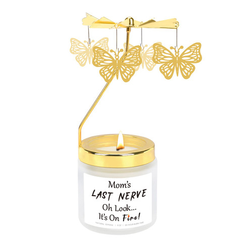 Christmas Gifts for Mom from Daughter Son, Rotating Butterfly Scented Candles, Birthday Gifts for Mom, Funny Gifts for Women Unique Mom Presents, Mom's Last Nerve Candle Christmas Gifts for Mom from Daughter Son, Rotating Butterfly Scented Candles, Birthday Gifts for Mom, Funny Gifts for Women Unique Mom Presents, Mom's Last Nerve Candle