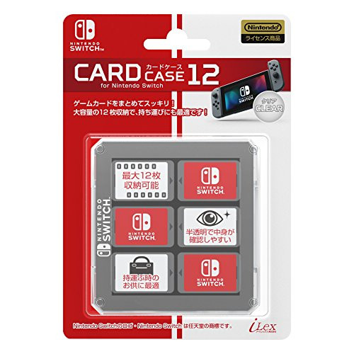 i-Lex Nintendo Official Nintendo Switch Game Card Case12 -Clear-
