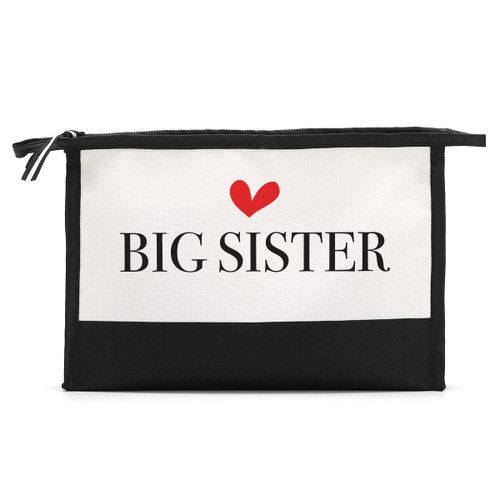 HODREU Big Sister Gift, Sisters Gifts from Sister, Birthday Gifts for Sister, Christmas Birthday Gifts for Sister Little Big Sister Sister in Law Besties, Gift for Sister Best Friend Women Makeup Bag