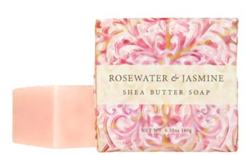 Greenwich Bay Vegan Natural Botantical Shea Butter Bar Soap, French Milled Triple Milled, Essential Oils, 6.35 ounces (Rosewater & Jasmine Shea)