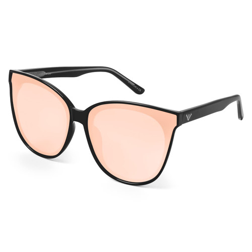 LVIOE Oversized Polarized Sunglasses for Women Trendy Large Cat Eye UV Protection Shade LS1627