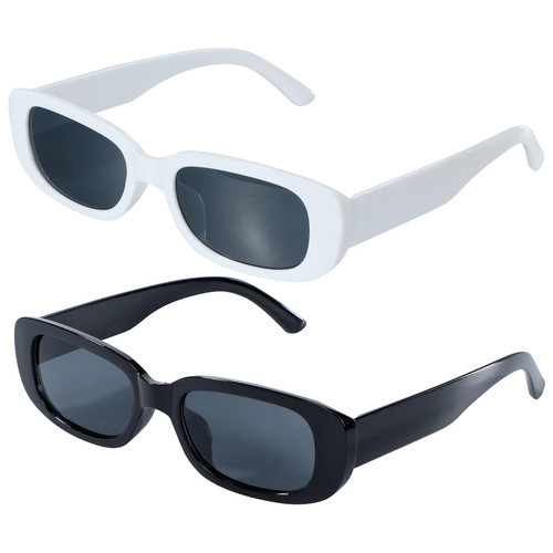 Retro Rectangle Sunglasses for Women Men Trendy Fashion Vintage 90s Sun Glasses UV400 Protection Square Frame Y2K Black&white Frame Grey Lens Retro Rectangle Sunglasses for Women Men Trendy Fashion Vintage 90s Sun Glasses UV400 Protection Square Frame Y2K Black&white Frame Grey Lens