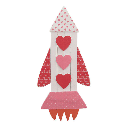 Valentine Rocketship Magnet Ck-12 - Crafts for Kids and Fun Home Activities