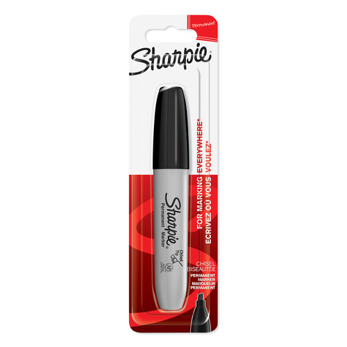 Sharpie Permanent Marker | Chisel Tip | Black | 1 Count