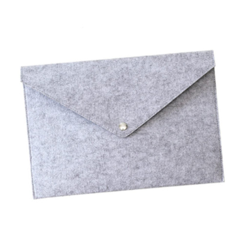 LALAFINA Felt File Folders Letter Size Briefcase Paper Organizer Document Carrier Bag Handbag A4 Button