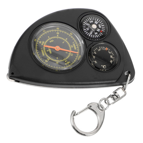 Unomor Compass with Buckle Key Chain Compass Accessory Pocket Compass Camping Supply Outdoor Climbing Compass Outdoor Accessory Compass Hiking Compass Gauge Clip Travel Mini Tool Abs