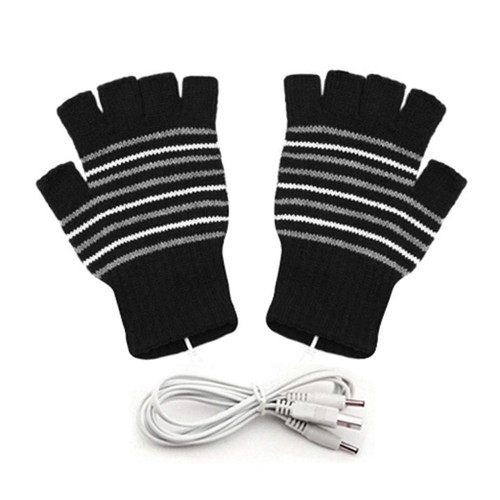 Men Knit Finger Hand Laptop Mitten Gloves Heated Women Full&Half USB Warm Winter Gloves Gloves Mittens Women