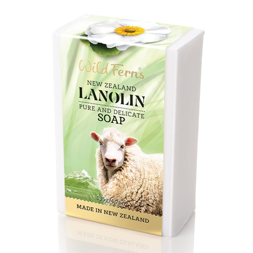 Wild Ferns Lanolin Pure and Delicate Soap, 98% Natural, 135 grams