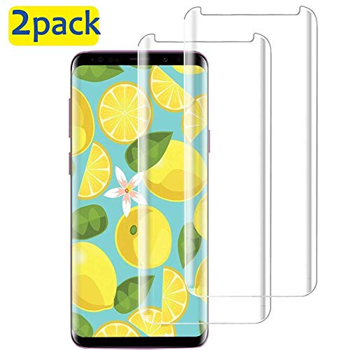 [2 Pack] Galaxy S9 Screen Protector Tempered Glass, [Update Version] LXNKLL 3D Curved Dot Matrix [Full Screen Coverage] Glass Screen Protector [Case Friendly] for Samsung S9