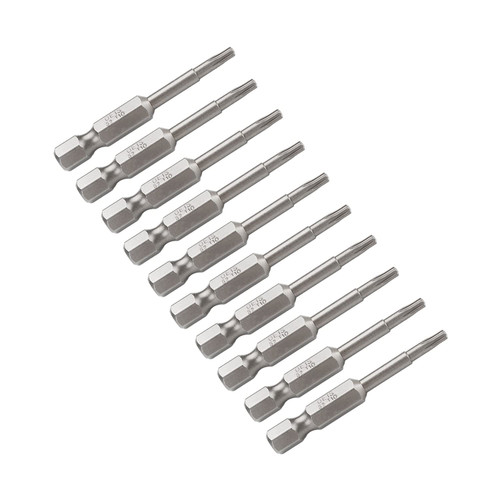 Auniwaig 20pcs Torx Screwdriver Bits, 1/4 Inch Hex Shank, T10 Magnetic S2 Steel Torx Head Screw Driver Bit, 50mm Length Torx Drill Bits Power Tools