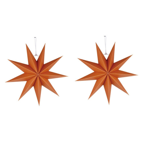 DOITOOL 2pcs Star Lantern Star Lampshade Christmas Party Decor Paper Stars Paper Lantern Lampshade Xmas 3d Paper Star Lamp Shade Paper Decorative Paper Lanterns Star Lamp Shade Rice Paper