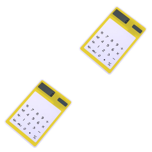 STOBOK 2pcs Calculators Small Computadora Mini Calculator Standard Calculator Touch Screen Calculator Simple Calculator Transparent Calculator Portable Student Computer