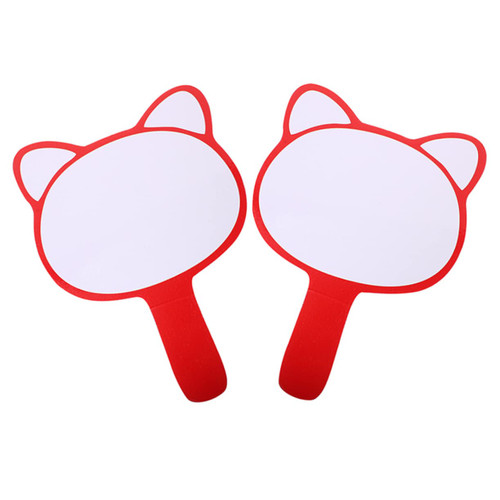 TEHAUX 2pcs Rewritable Scoreboard Auction Answer Paddles Dry Erase Scoreboard Hand Dry Erase Board Small Handheld Board Reusable Answer Board Classroom Voting Paddles Blank 28c Props Foam