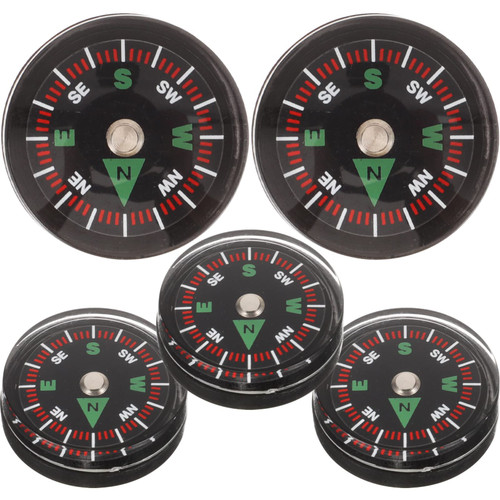 VANZACK 5pcs Mini Compass Pocket Compass Backpacking Compass Camping Compass Outdoor Compass Survival Compass Backpack Accessories Oil Filled Compass Watch Band Compass Camping Accessories