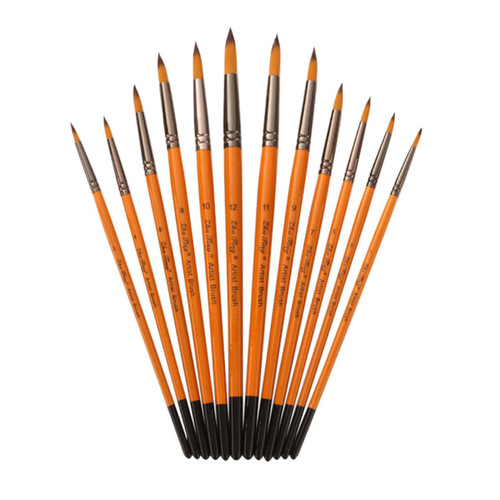 COHEALI 12pcs Watercolor Pen Set Acrylic Brush Paintbrushes Watercolour Brush Artist Painting Brush Gouache Painting Brushes Micro Paint Brush Oil Water Paint Brush Oil Paint Brush Nail
