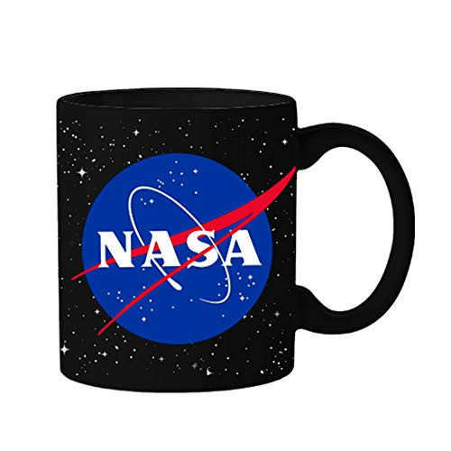 Silver Buffalo NAS31234 NASA Logo with Stars Ceramic Mug, 20-Ounce, Black