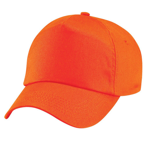 Beechfield Unisex Plain Original 5 Panel Baseball Cap (One Size) (Orange)