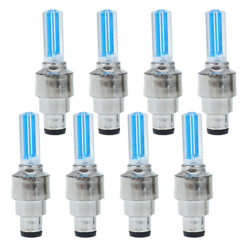 Happyyami 8pcs Gas Nozzle Lamp LED Tire Valve Caps for Cars Lighted Valve LED Tire Lights Valve Light LED Valve Stem Caps Tire Lights for Cars Bike Light Tyre Cap Dead Speed Bonnet Plastic