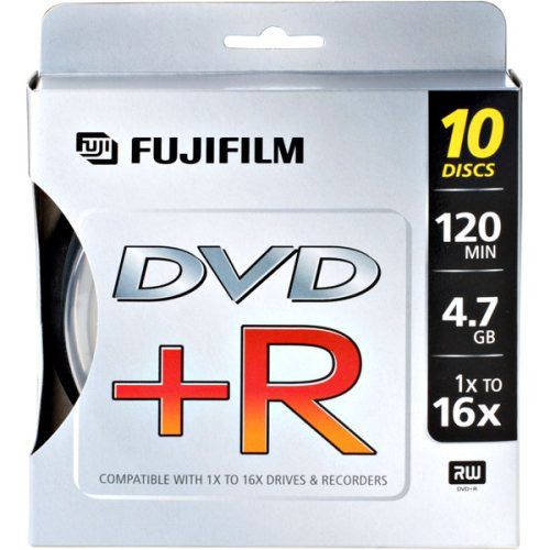 Fujifilm Media 25302710 DVD-R 4.7 GB 120 Minutes 16X Spindle - 10 Pack