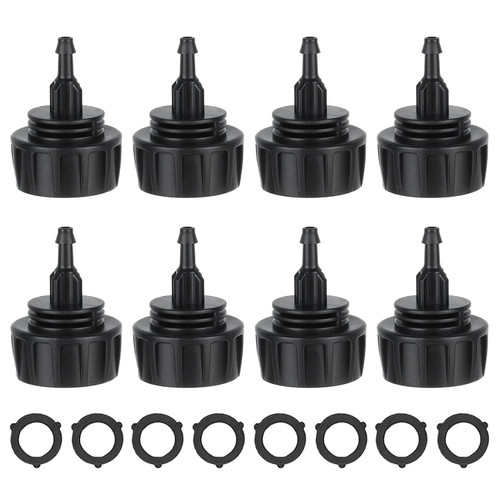 8Pcs Drip Irrigation Hose Connectors,1/4 Inch Drip Irrigation Tubing x 3/4 FHT Swivel Garden Faucet Adapter Hose Adapter Connectors(1 Barb)