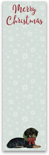 Primitives By Kathy Merry Christmas Dachshund List Notepad