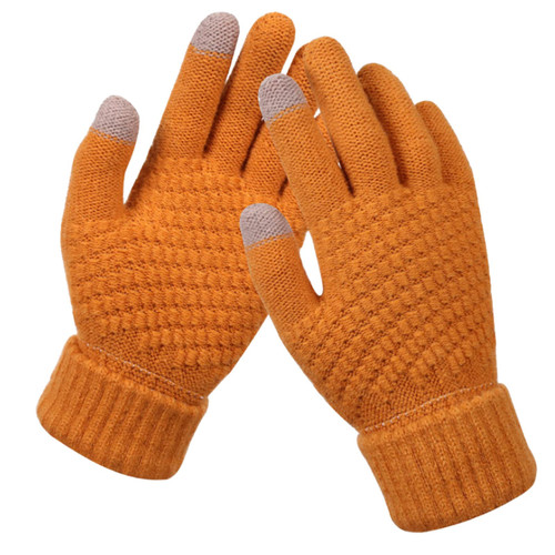 ZJRXM Winter Gloves for Men Women Cold Weather Thermal Knit Touch Screen Gloves Warm Fleece Lined Texting Elastic Gloves