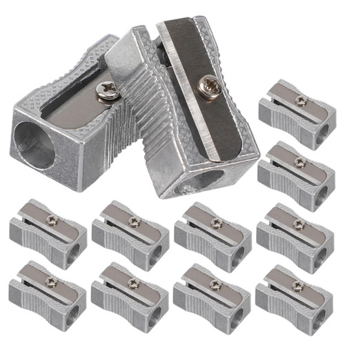 Toyvian 12pcs Crayon Sharpener Bulk Pencil Sharpeners Single Pencil Sharpener Manual Vintage Pencil Sharpener Pencil Sharpeners Handheld Metal School Supplies Individual Stainless Steel