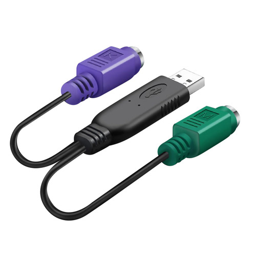 USB Male to Dual to Female Convertor Cable for PS2, Keyboard Mouse Converter Splitter Cable