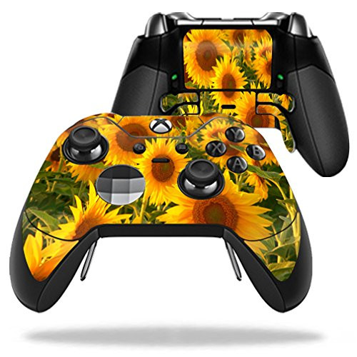MightySkins Skin Compatible with Microsoft Xbox One Elite Wireless Controller case wrap Cover Sticker Skins Sunflowers