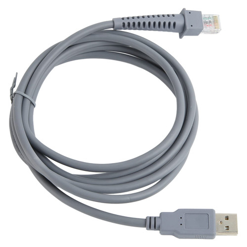 Barcode Scanner USB Cable, PVC QR Scanner Line, Replacement USB Cable for Symbol LS2208 2208AP LS4278 Scanner, Plug and Play