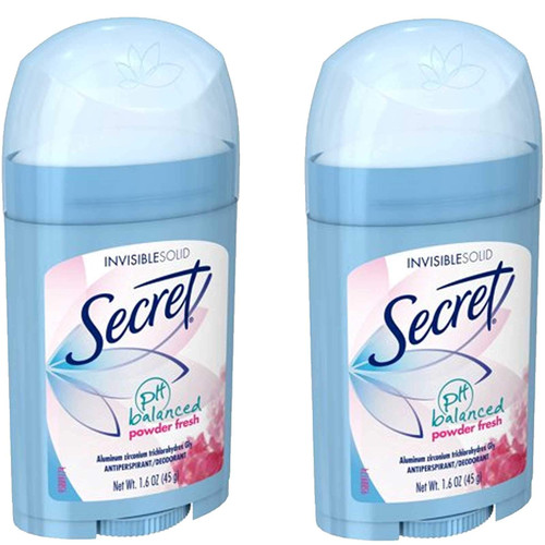 Secret Anti-Perspirant Deodorant Invisible Solid Powder Fresh 1.60 oz (Pack of 2)
