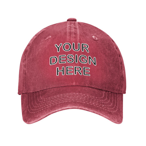 Personalized Photo Customization Custom Baseball Cap Add Your Photo/Text/Logo Here Custom Men's Cap dad hat Red
