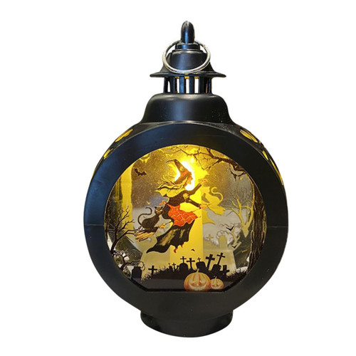 BESTOYARD Halloween Lantern LED Lanterns Desk Decor Vintage Desk lamp Vinatge Witch Lantern Halloween Table Centerpiece Halloween Candle Lantern Halloween Witch Decor Halloween Room Decor