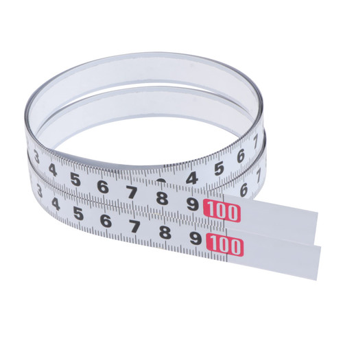 Angoily 2pcs Reverse Self Adhesive Ruler Adhesive Tape Measure Sewing Tape Measure Miter Track Tape Measurement Tape Measure for Sewing Miter Scale Sticky Workbench Ruler Stainless Steel
