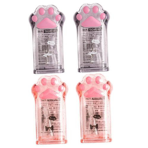 TEHAUX 4pcs Cat Claw Pencil Sharpener Cartoon Animal Pencil Sharpeners Crayon Sharpener Kids Pencils Sharpener School Supplies Bulk Cute Pencils Student Sharpener Plastic Filling