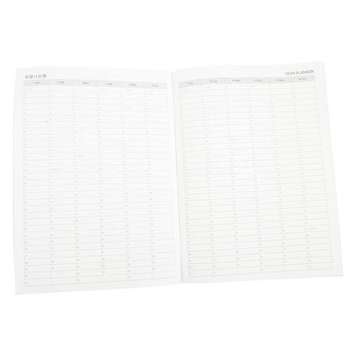 NUOBESTY Plan Book A4 Notebook Work Notebooks Work Calendar Food Journal 2023 Undated Planner Daily Appointment Book Planner Notepad Agenda Notepad Notebook with Dividers Portable Paper