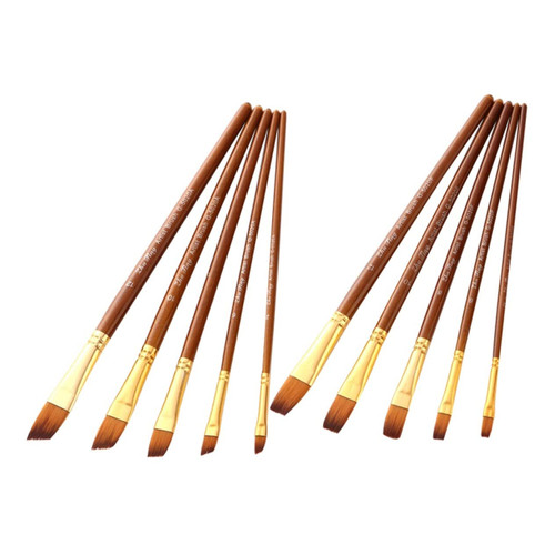 VILLCASE 10pcs Sand Painting Kits for Kids Professional Painting Brush Watercolor Art Painting Kit Acrylic Painting Brush Watercolor Painting Kids Suit Child Major Wooden Paint Brush