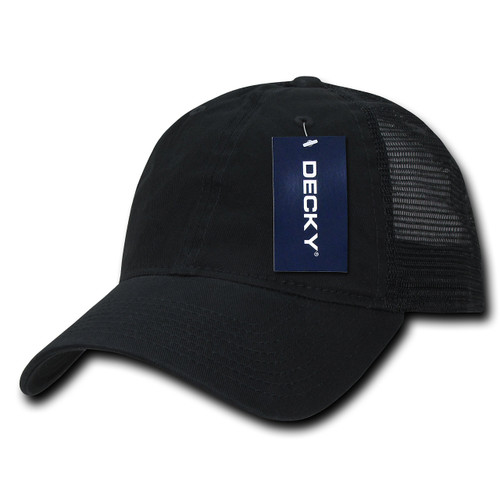 DECKY Relaxed Trucker Caps, Black
