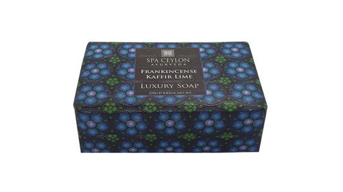 SPA CEYLON FRANKINCENSE KAFFIR LIME Luxury Soap | Luxuriously Creamy Natural Cleanser | Moisturize | Soften skin | Paraben Free | 100% Vegetarian | Suitable for all skin types