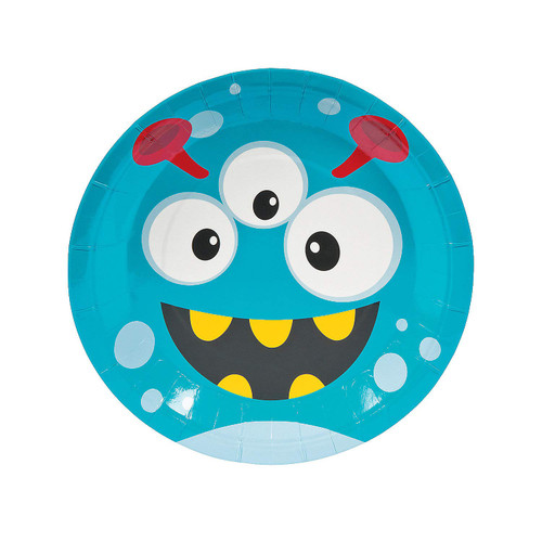 Fun Express - Mini Monster Dinner Plate (8pc) for Birthday - Party Supplies - Print Tableware - Print Plates & Bowls - Birthday - 8 Pieces Fun Express - Mini Monster Dinner Plate (8pc) for Birthday - Party Supplies - Print Tableware - Print Plates & Bowls - Birthday - 8 Pieces