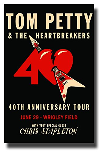 Tom Petty and The Heartbreakers Poster Concert Promo 11 x 17 inches 40th Anniversary Tour
