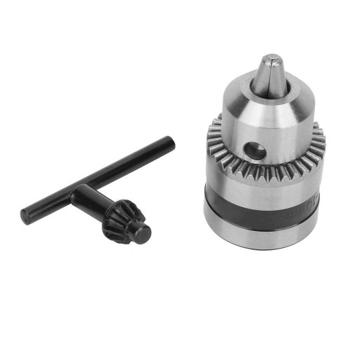 Drill Chuck, 1.5-10MM B12 Drill Chuck Adapter Milling Tool Kit Key Type Drill Chuck with Key