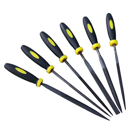 Liyafy 4X160MM Needle File Set 6 Piece High Carbon Steel Precision Hand Metal Tools